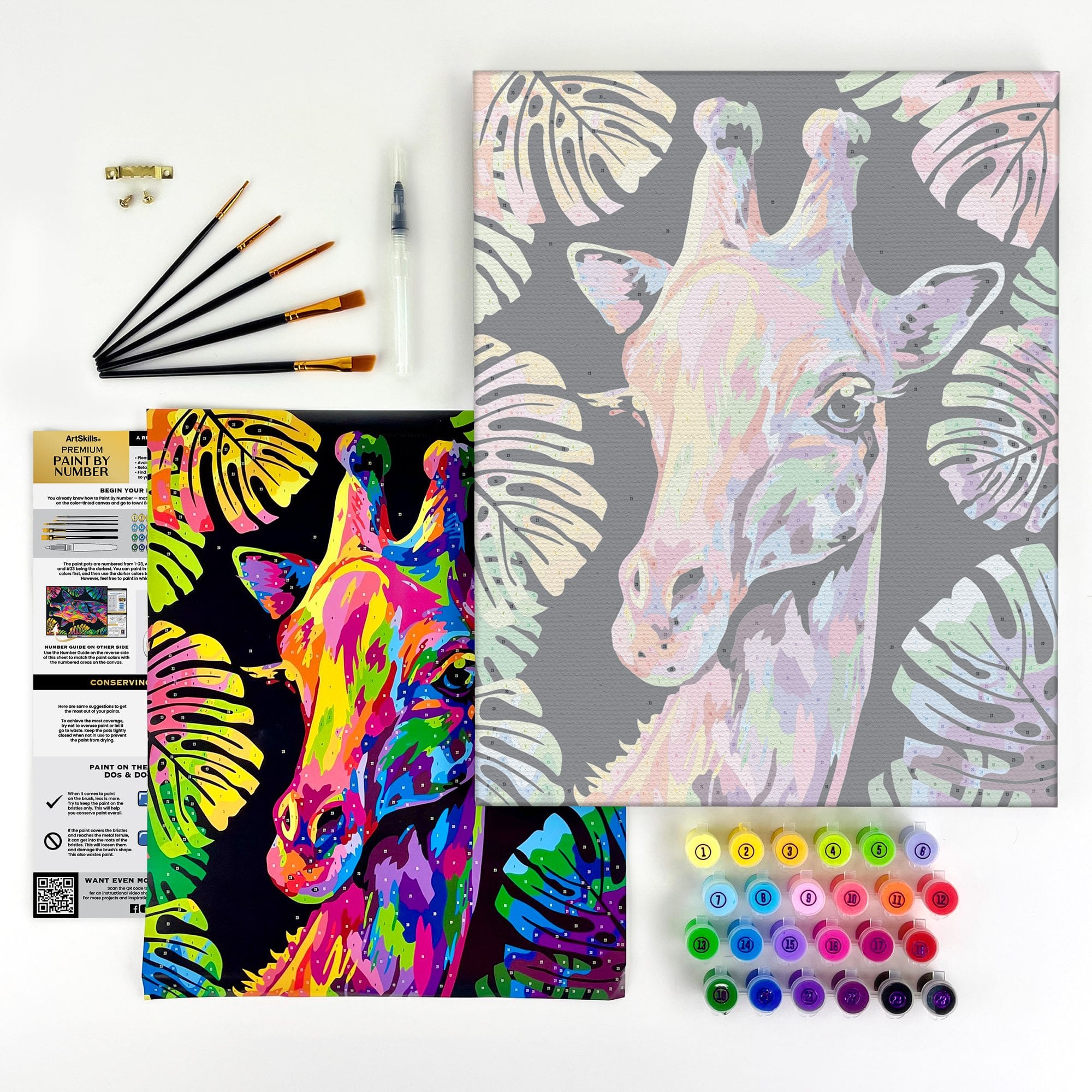 ArtSkills® Lions & Giraffes Premium Paint by Number Set